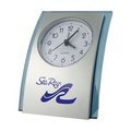 Curved Desk Alarm Clock with Translucent Trim